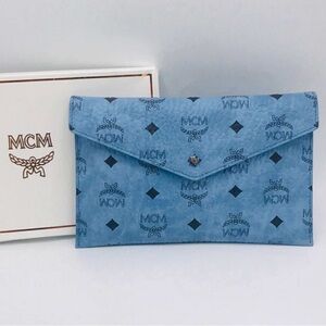 New Condition With Box 💯Authentic MCM Envelope Clutch